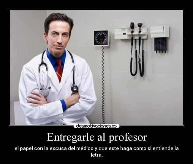 Entregarle al profesor -