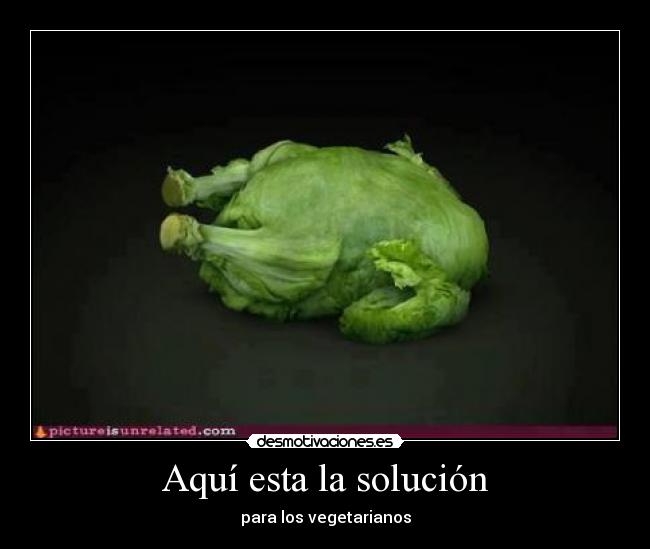 Aquí esta la solución - para los vegetarianos