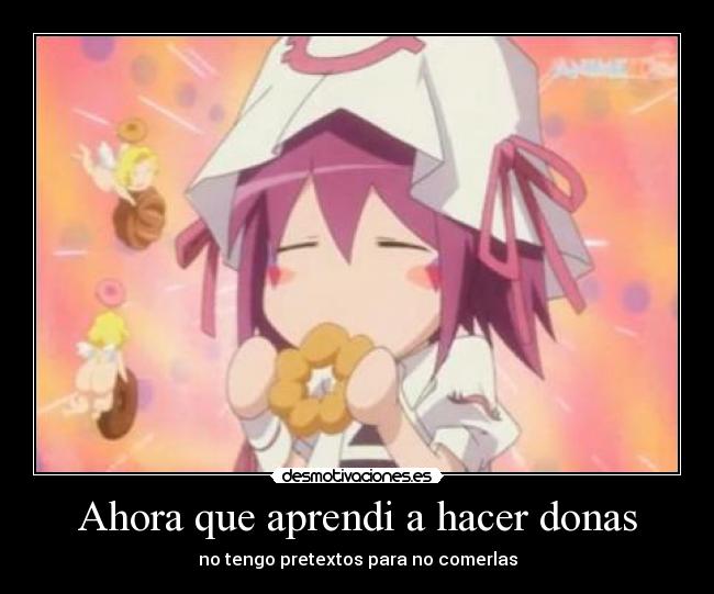 carteles anime harukaze yumekui merry donaaasss nwn amo las donas soy futuro chef son deliciosas nwn desmotivaciones