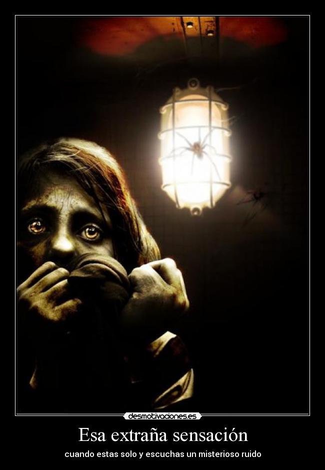 Esa extraña sensación - cuando estas solo y escuchas un misterioso ruido