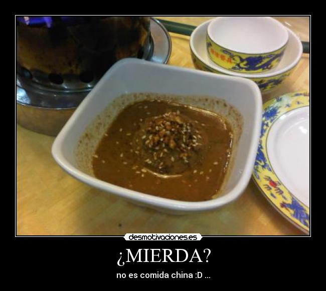 ¿MIERDA? - no es comida china :D ...