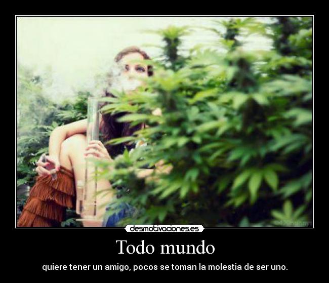 Todo mundo - quiere tener un amigo, pocos se toman la molestia de ser uno.