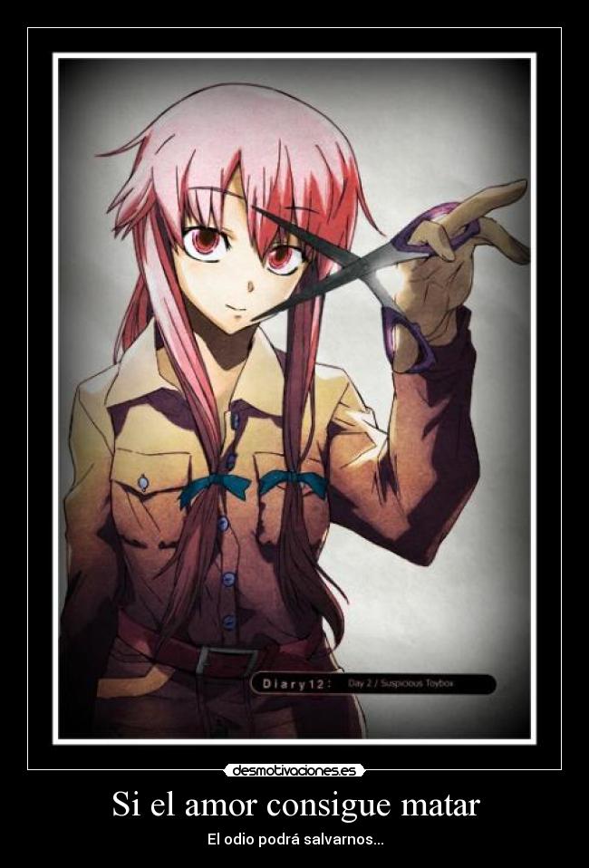 carteles amor mirai mikki desmotivaciones