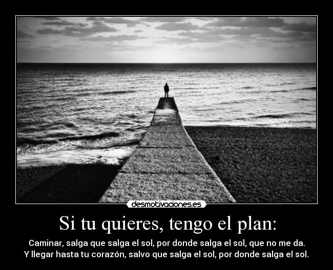 Si tu quieres, tengo el plan: -