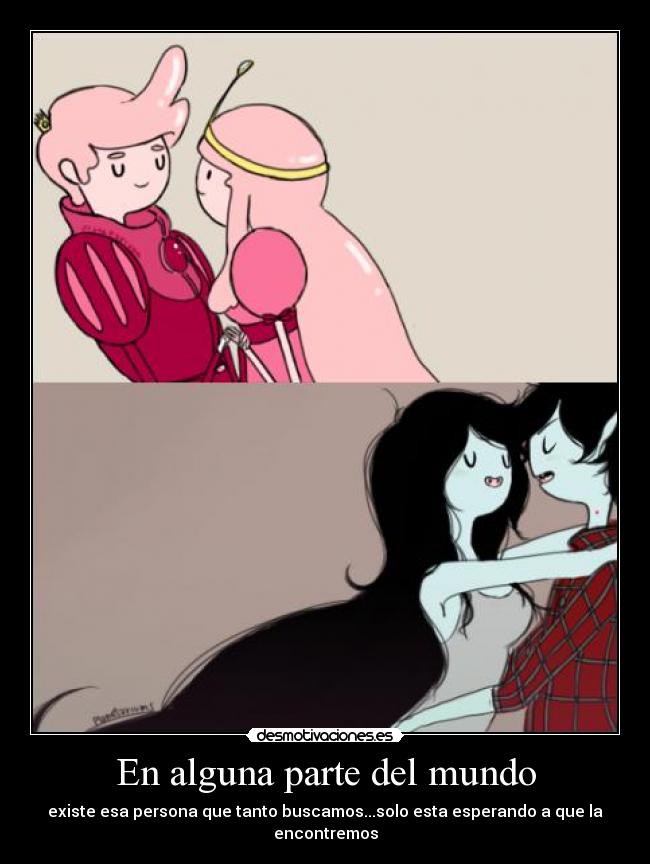 carteles mundo marceline marshall lee son hermosos juntos igual que bubblegum gumball wooooooooo desmotivaciones