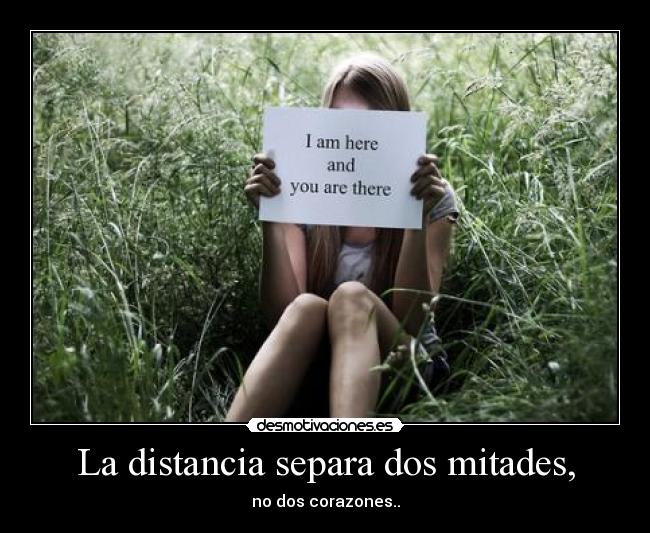 La distancia separa dos mitades, -