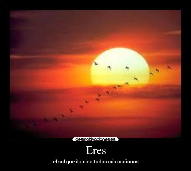 Eres - el sol que ilumina todas mis mañanas