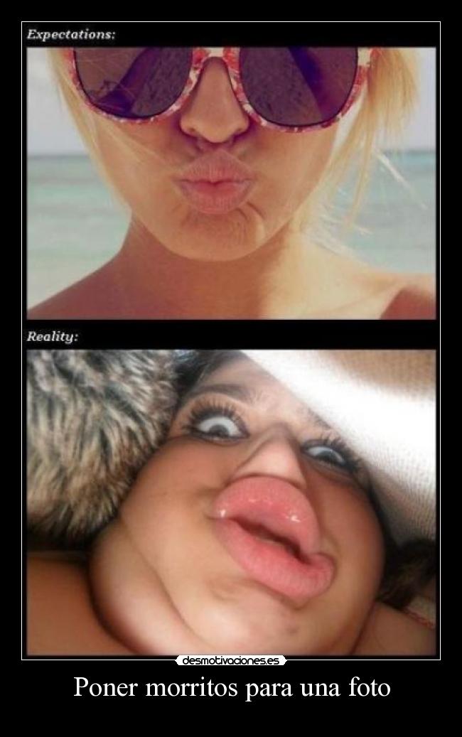 Poner morritos para una foto - 