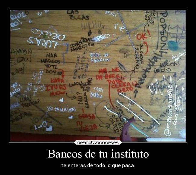 Bancos de tu instituto - 