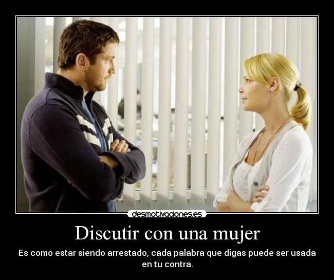 Discutir con una mujer -