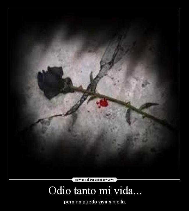 Odio tanto mi vida... -