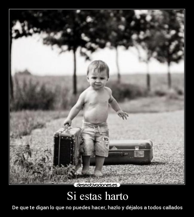 Si estas harto - De que te digan lo que no puedes hacer, hazlo y déjalos a todos callados