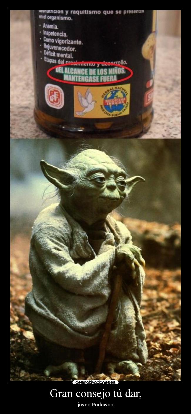 Gran consejo tú dar, - joven Padawan