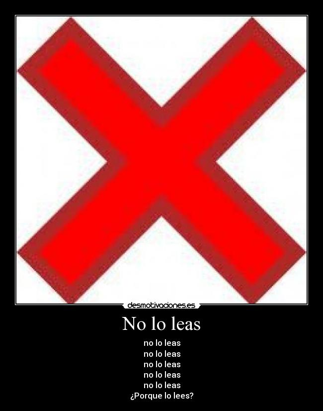 No lo leas -