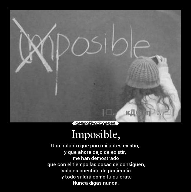 Imposible, - 