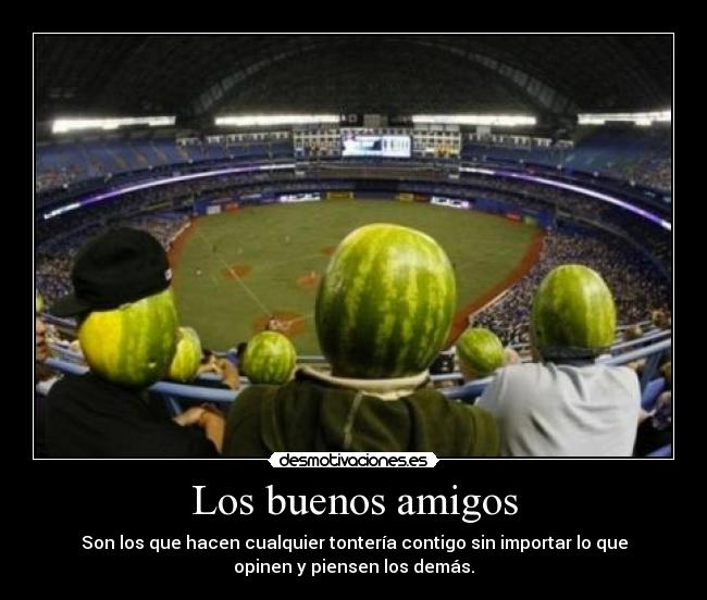 Los buenos amigos - Son los que hacen cualquier tontería contigo sin importar lo que
opinen y piensen los demás.