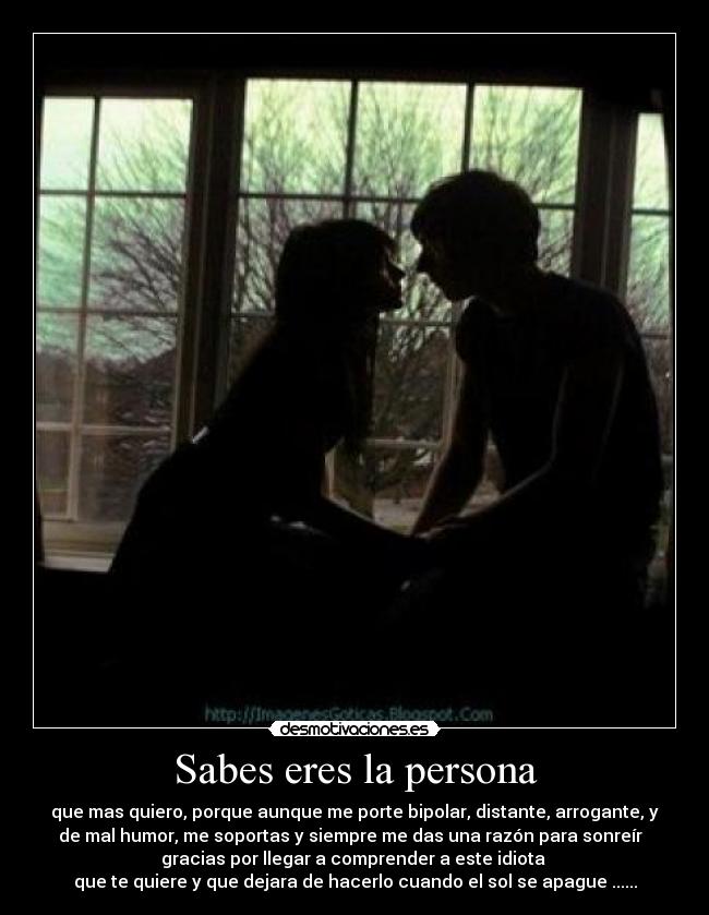 Sabes eres la persona - 