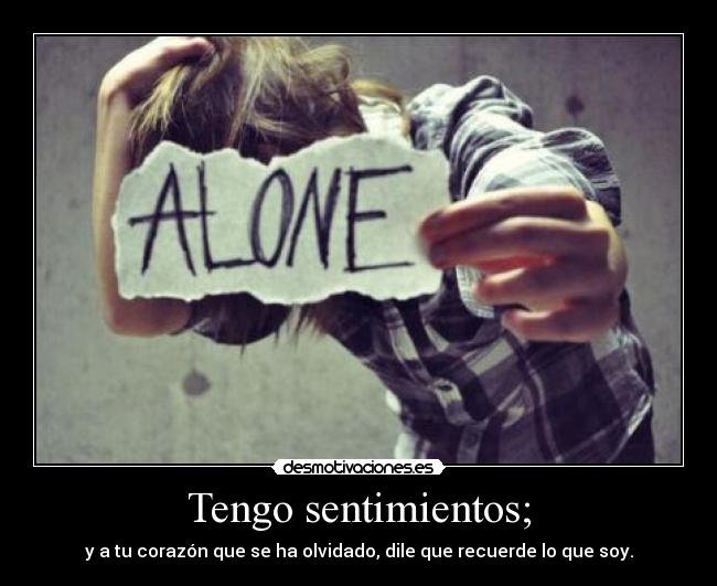 Tengo sentimientos; - 