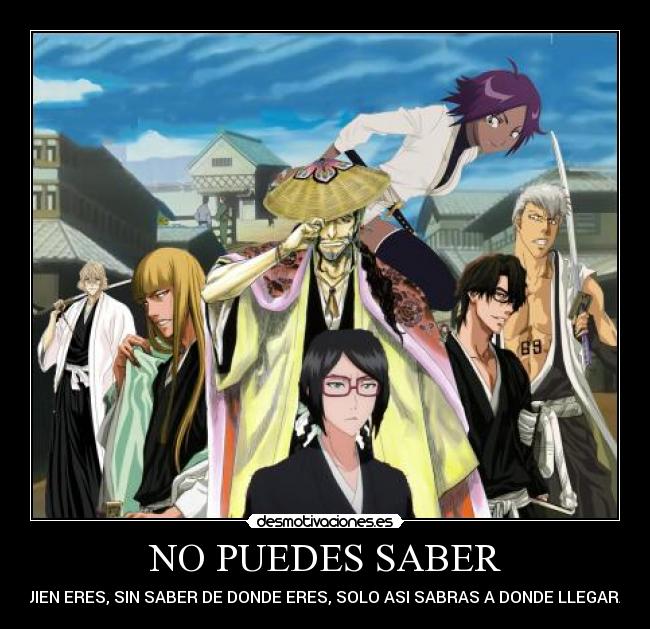 NO PUEDES SABER - QUIEN ERES, SIN SABER DE DONDE ERES, SOLO ASI SABRAS A DONDE LLEGARAS