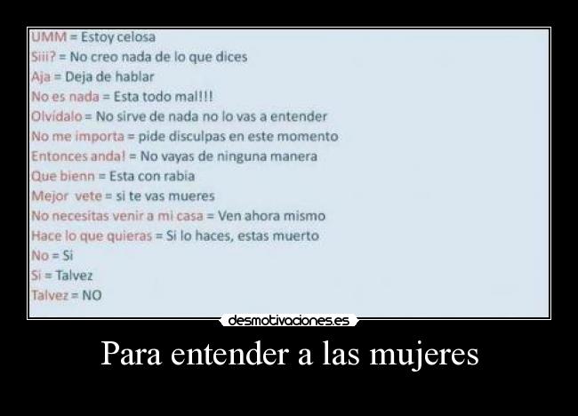 Para entender a las mujeres -