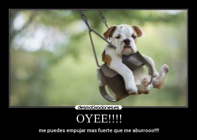 OYEE!!!! - me puedes empujar mas fuerte que me aburrooo!!!!