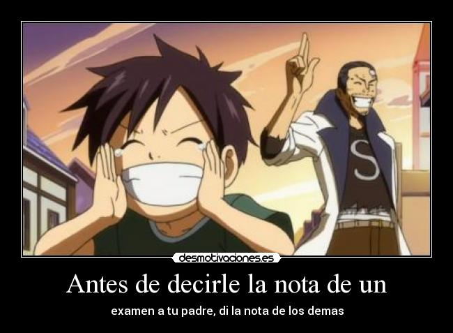 Antes de decirle la nota de un - 