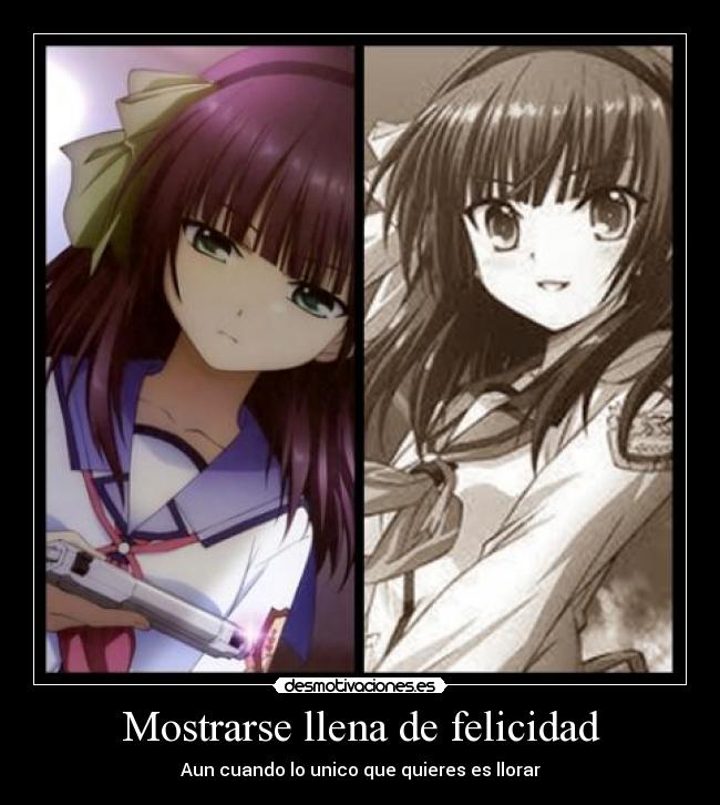 Mostrarse llena de felicidad -