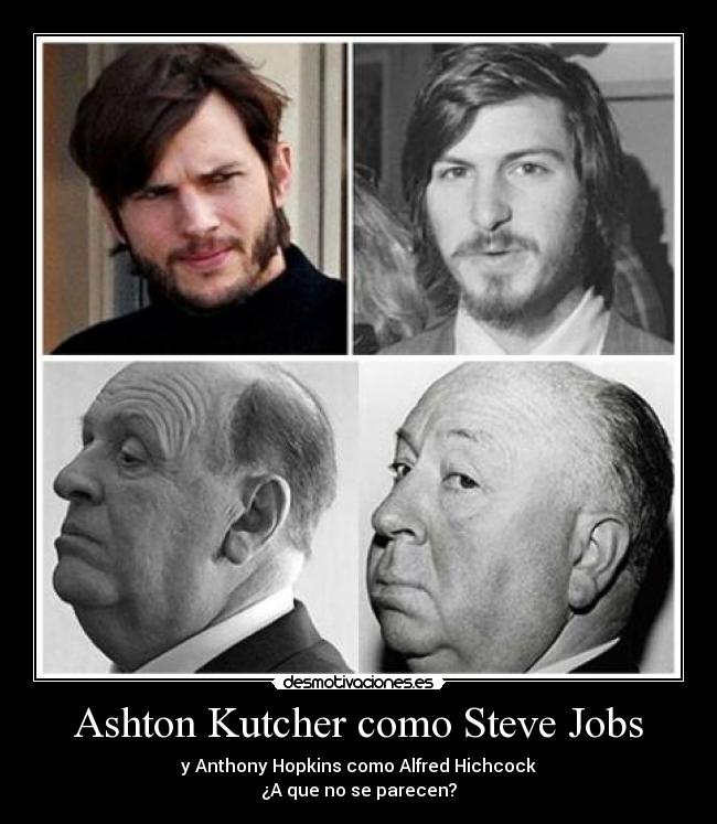 carteles kutcherjobs hopkinshichcock desmotivaciones