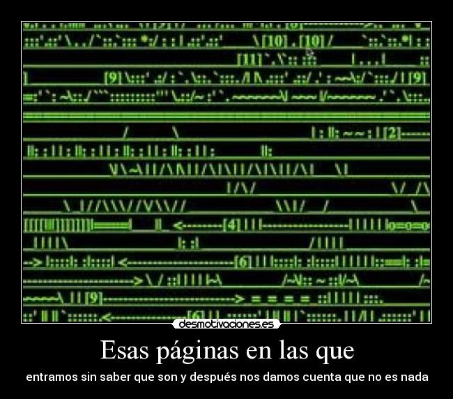 Esas páginas en las que - entramos sin saber que son y después nos damos cuenta que no es nada