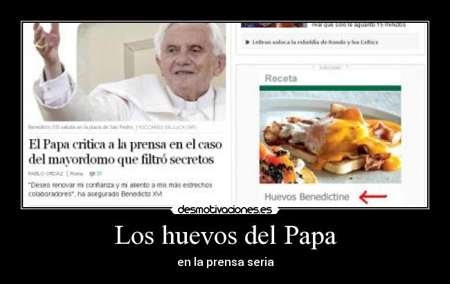 Los huevos del Papa -
