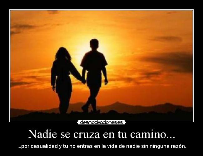 Nadie se cruza en tu camino... - 