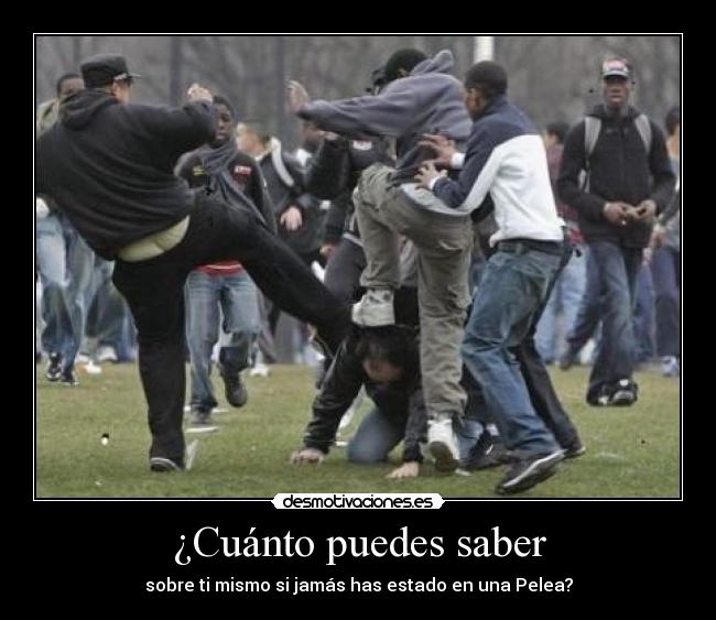 ¿Cuánto puedes saber - sobre ti mismo si jamás has estado en una Pelea?