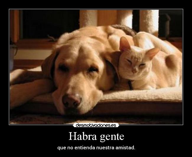 Habra gente - que no entienda nuestra amistad.