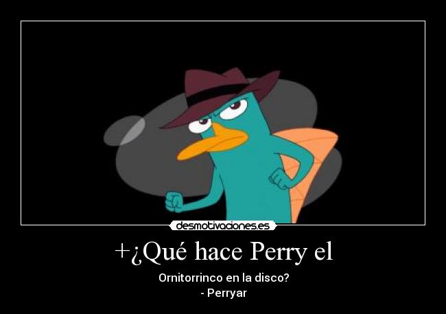 +¿Qué hace Perry el - Ornitorrinco en la disco?
- Perryar