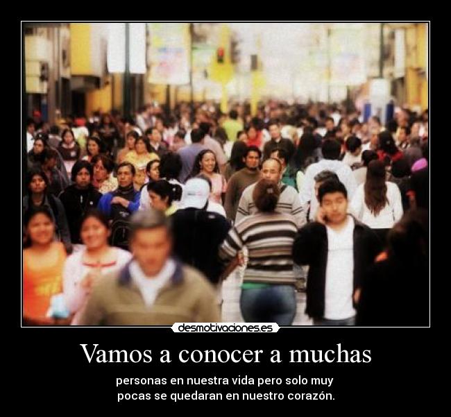 conocer mucha gente