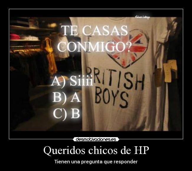 carteles harry potter chicos lindos preguntas marry desmotivaciones