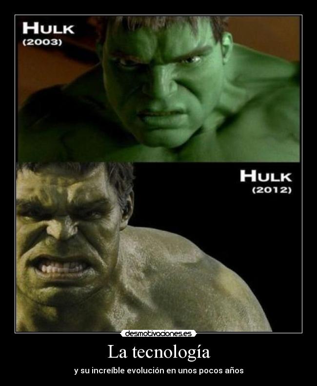 La tecnología - y su increíble evolución en unos pocos años