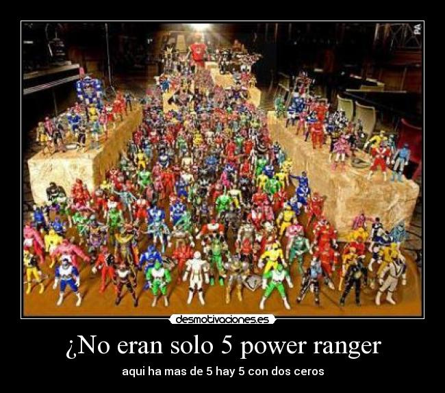 ¿No eran solo 5 power ranger - aqui ha mas de 5 hay 5 con dos ceros