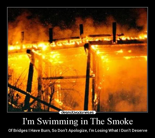 Im Swimming in The Smoke - Of Bridges I Have Burn, So Dont Apologize, Im Losing What I Dont Deserve