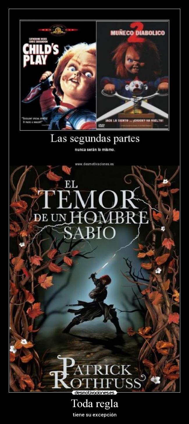 carteles regla excepcion rothfuss nombre del viento kvothe desmotivaciones