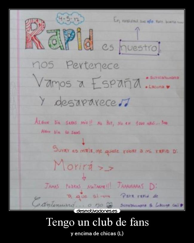 Tengo un club de fans - 