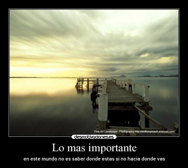 Lo mas importante -