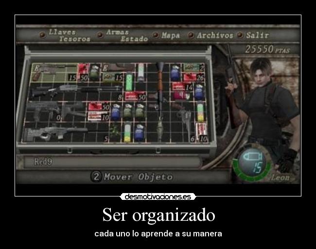 Ser organizado - cada uno lo aprende a su manera