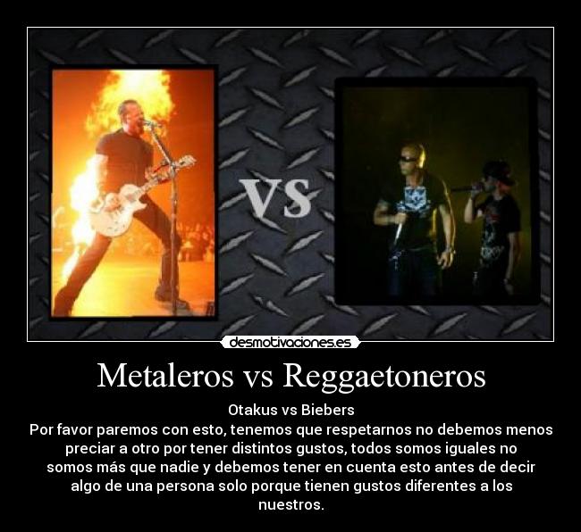 Metaleros vs Reggaetoneros -