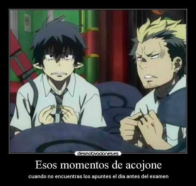 Esos momentos de acojone - cuando no encuentras los apuntes el día antes del examen