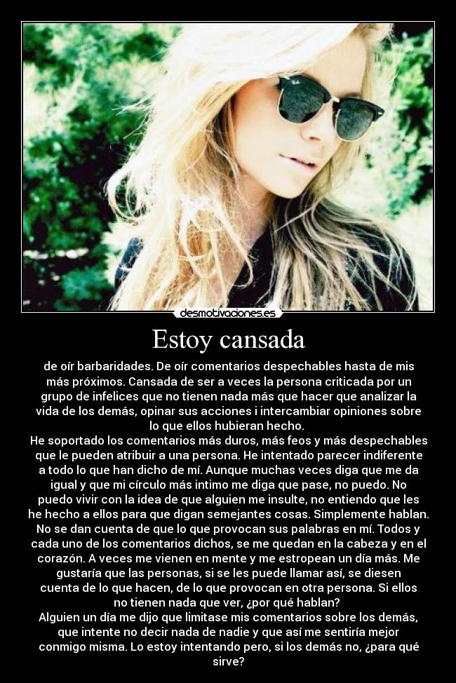 Estoy cansada - 