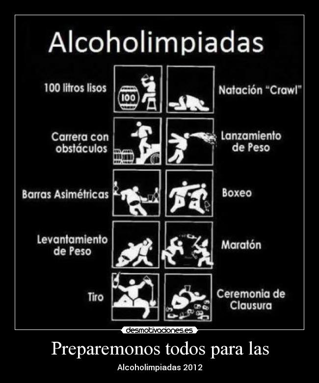 Preparemonos todos para las - Alcoholimpiadas 2012