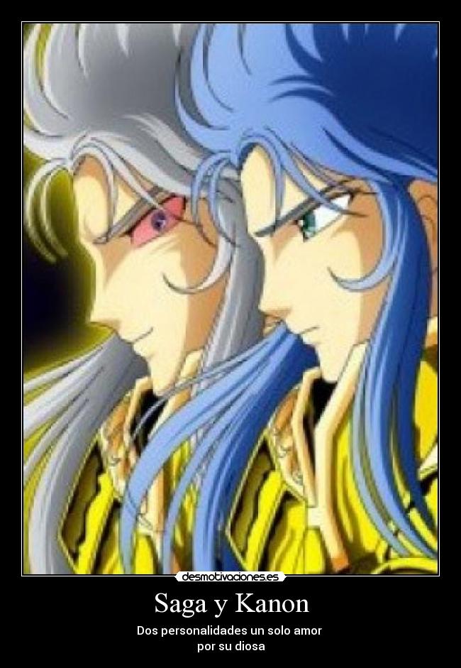 Saga y Kanon - Dos personalidades un solo amor
por su diosa