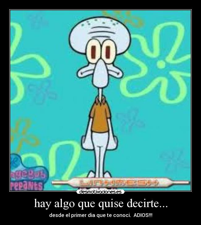 hay algo que quise decirte... - desde el primer dia que te conoci. ADIOS!!!