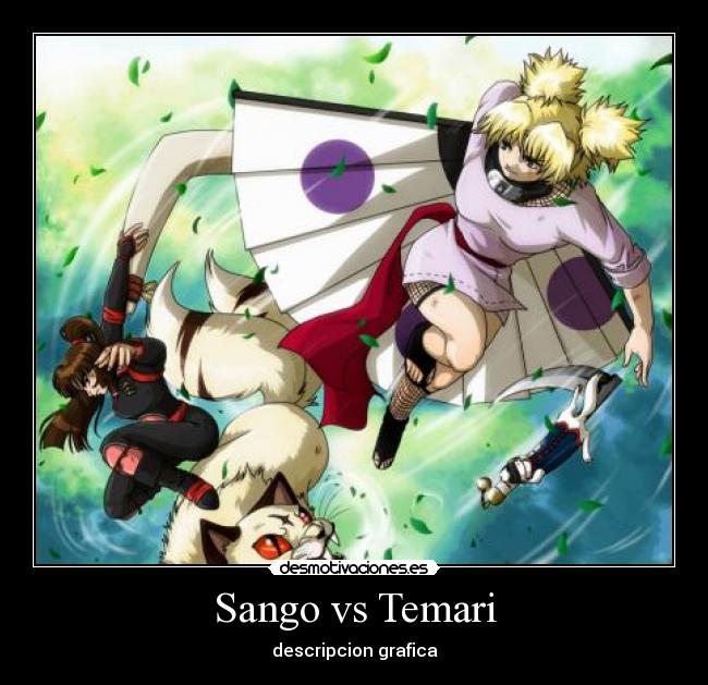 Sango vs Temari - descripcion grafica